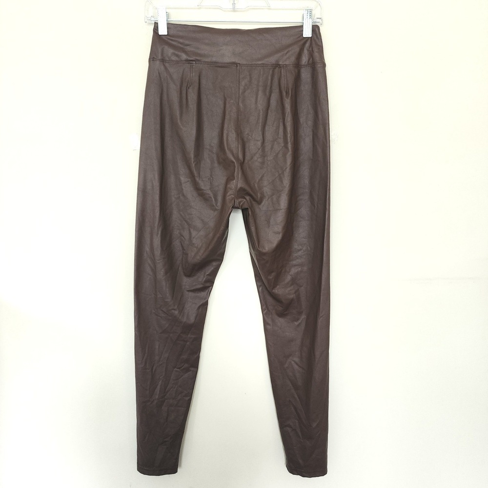 OFFLINE by Aerie Real Luxe Faux Leather High Rise Leggings Brown Womens Large - Picture 4 of 12